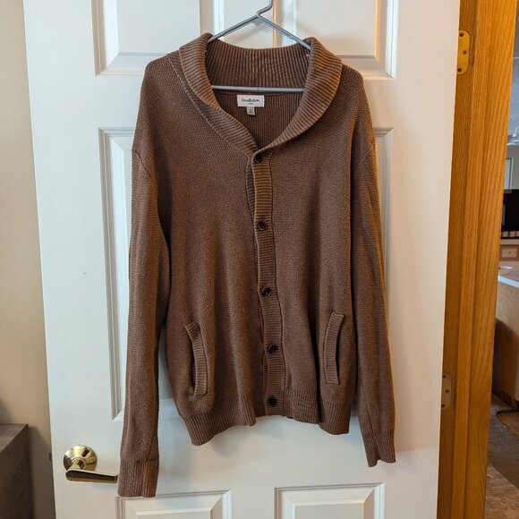 Brown Mens Sweater button up - Picture 1 of 2